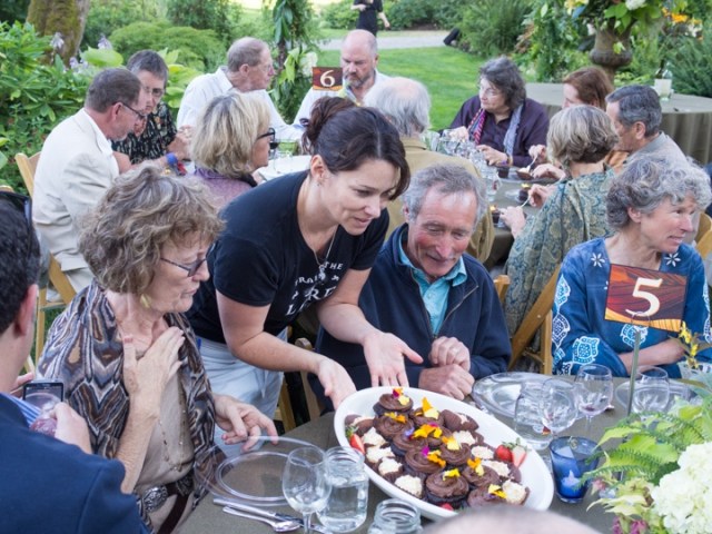 Mocha cupcakes delivered to Ciscoe Morris table