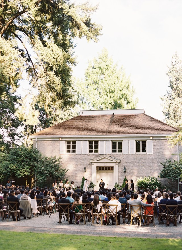 The historic mansion was the backdrop for the wedding. 