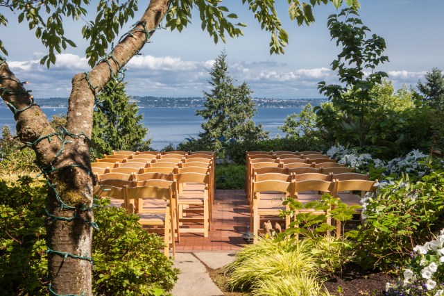 The wedding site overlooking the puget sound